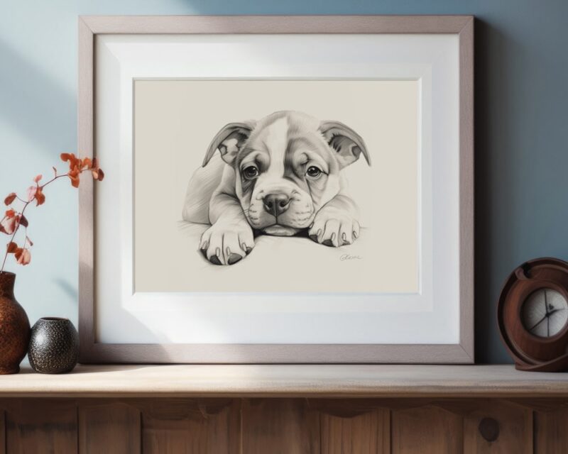 Bulldog Portrait Fine Art Print