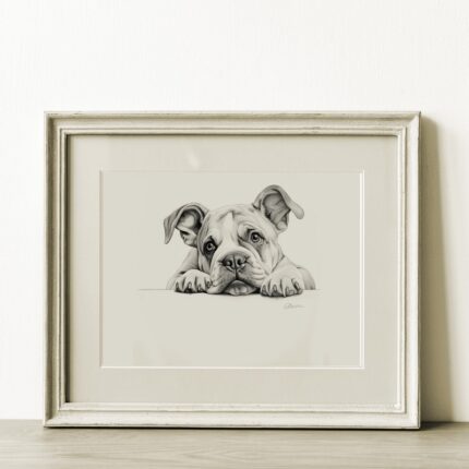 Bulldog Portrait Fine Art Print