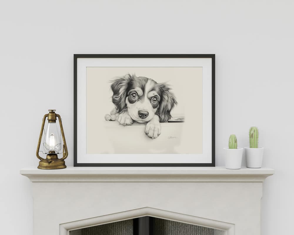 Cavalier King Charles Spaniel Portrait Fine Art Print