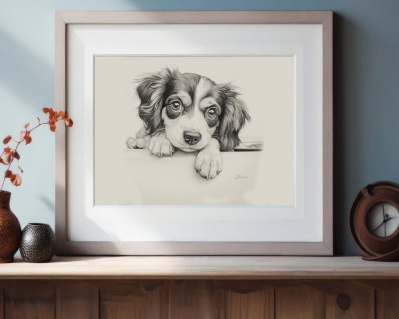 Cavalier King Charles Spaniel Portrait Fine Art Print