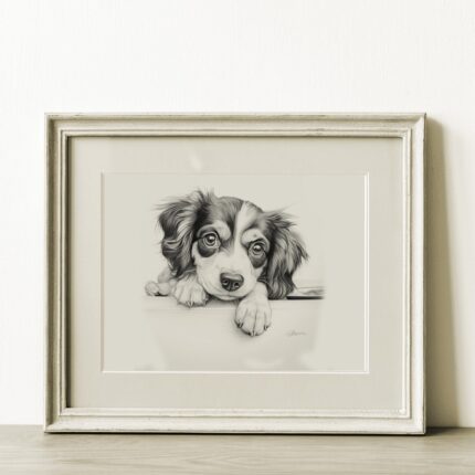 Cavalier King Charles Spaniel Portrait Fine Art Print