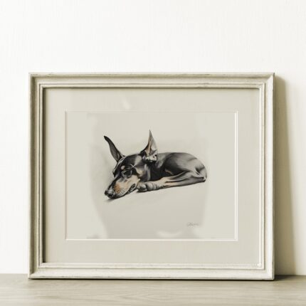 Doberman Portrait Fine Art Print