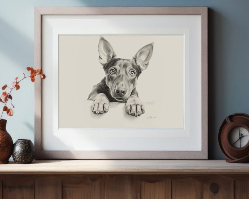 Doberman Portrait Fine Art Print