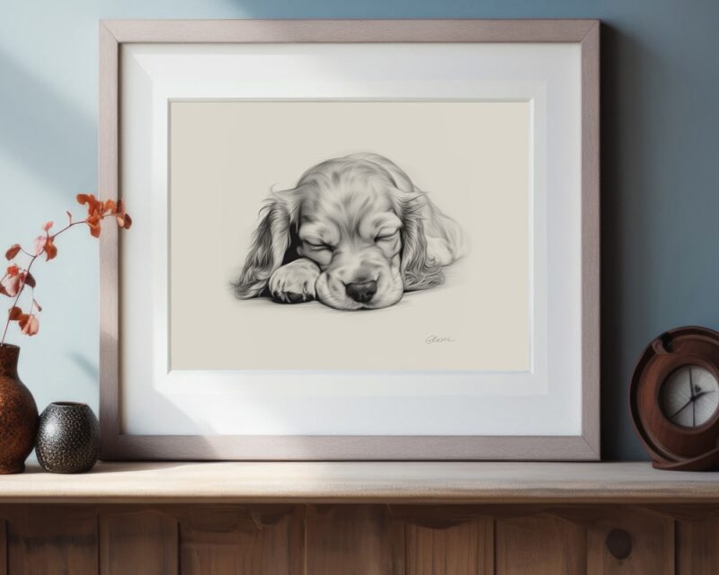 English Cocker Spaniel Portrait Fine Art Print