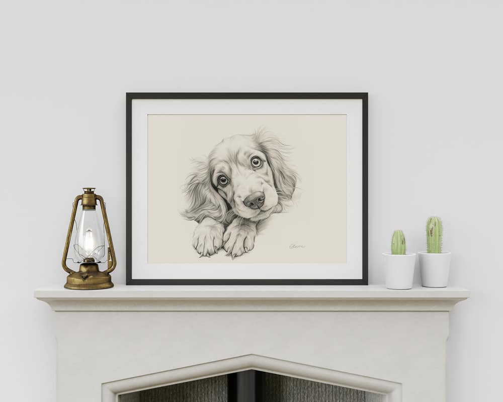 English Cocker Spaniel Portrait Fine Art Print