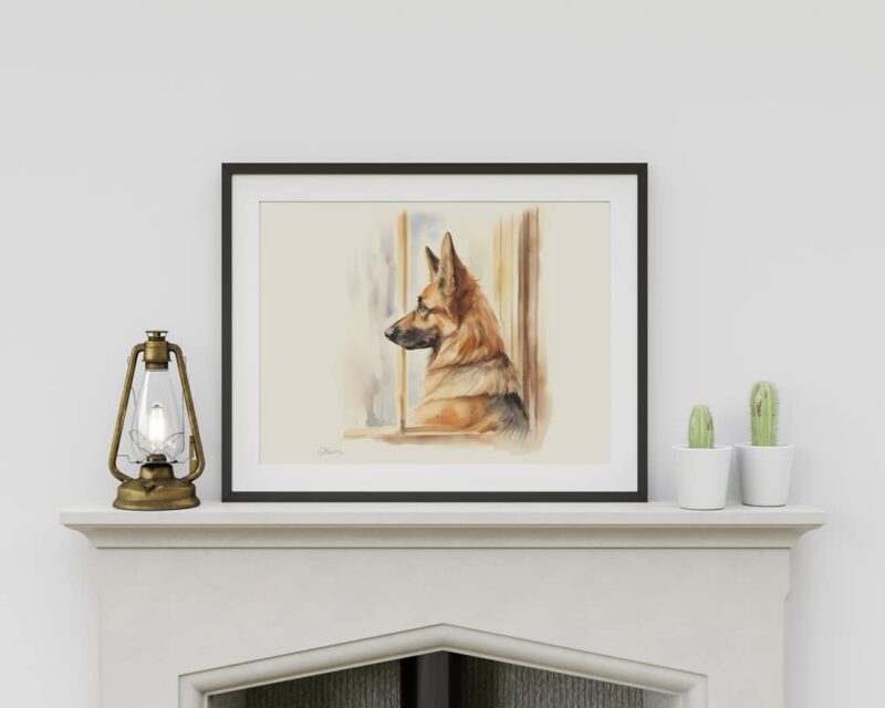 German Shepherd Portrait Fine Art Print