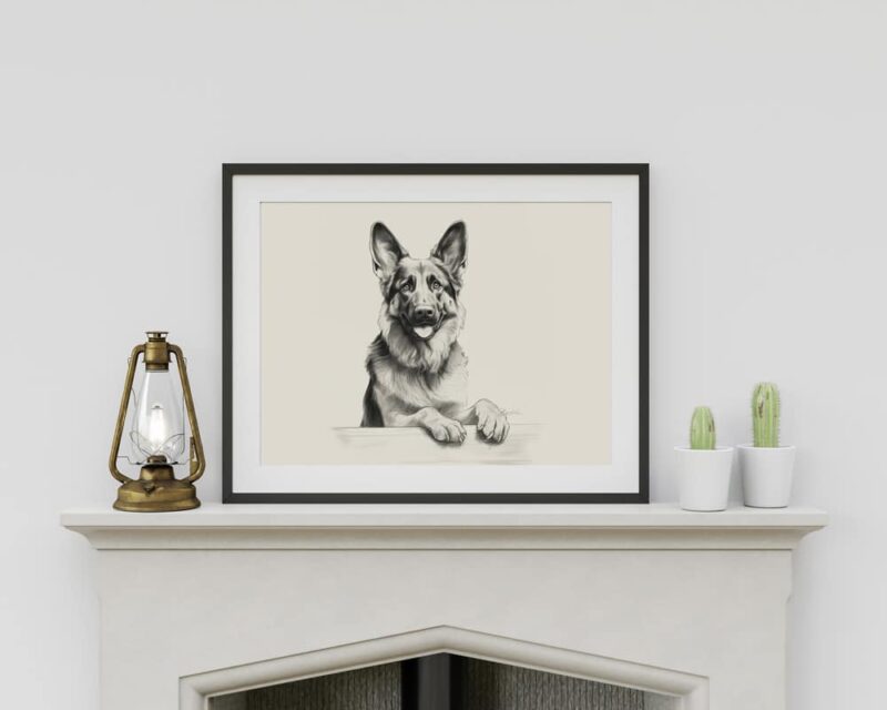 German Shepherd Portrait Fine Art Print