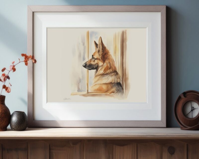 German Shepherd Portrait Fine Art Print