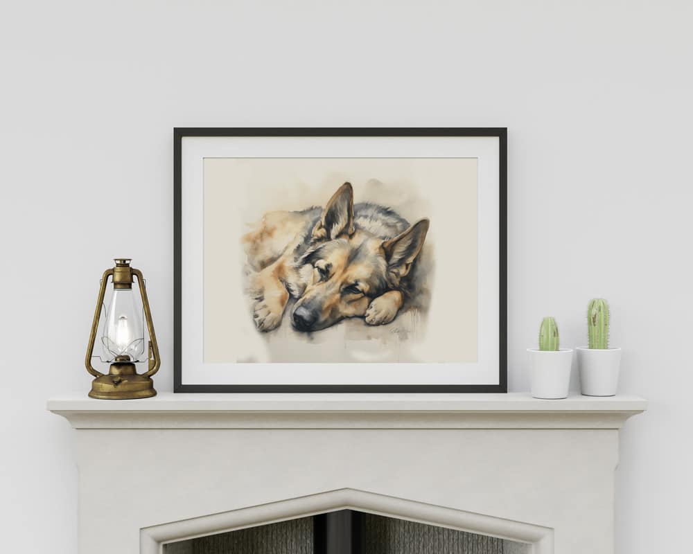 German Shepherd Portrait Fine Art Print