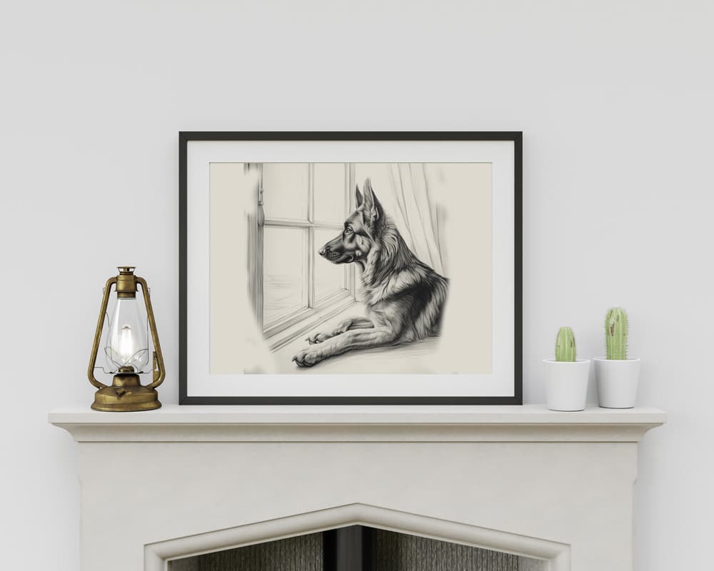 German Shepherd Portrait Fine Art Print