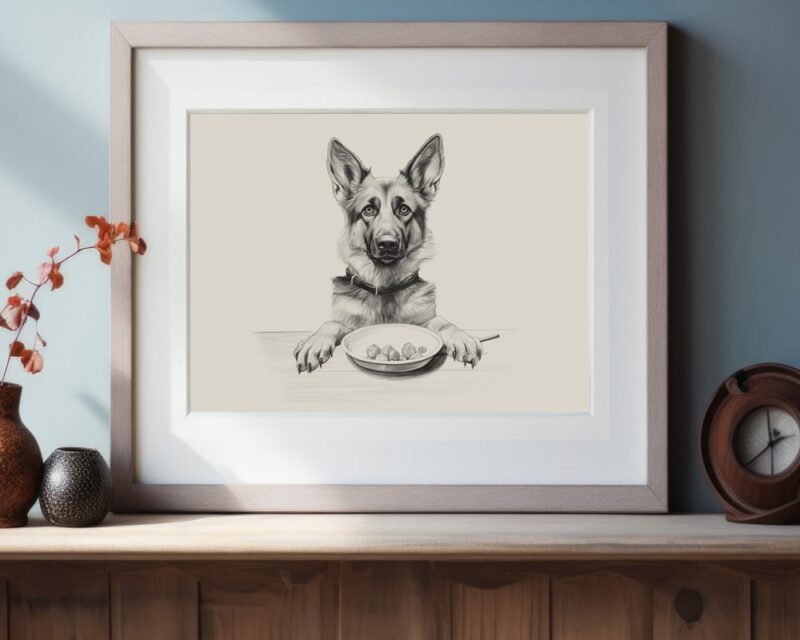 German Shepherd Portrait Fine Art Print