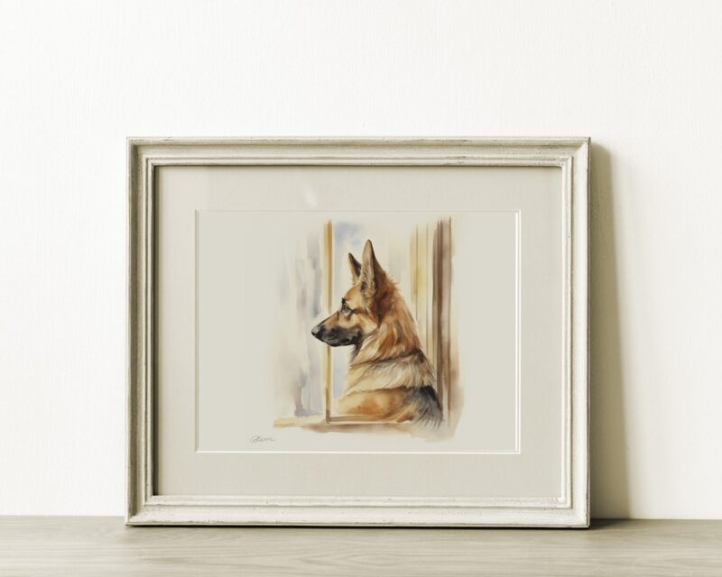 German Shepherd Portrait Fine Art Print