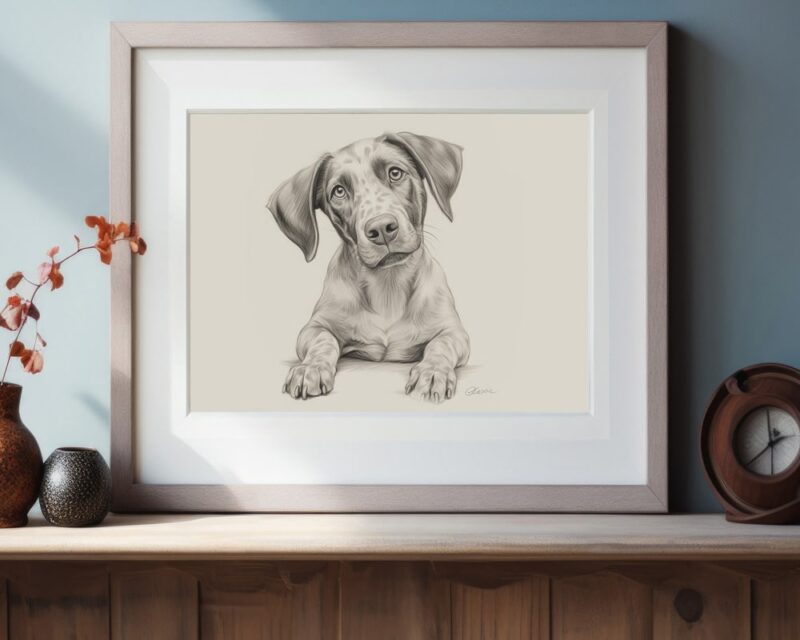 German Shorthaired Pointer Portrait Fine Art Print