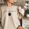 Personalised Cat Mama Sweatshirt with Cat Names on Sleeve