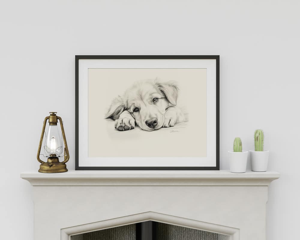 Golden Retriever Portrait Fine Art Print