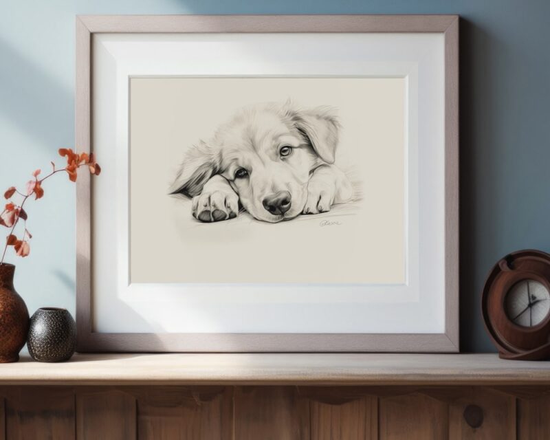 Golden Retriever Portrait Fine Art Print