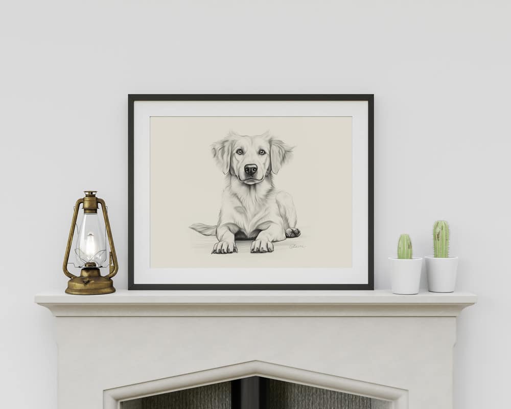 Golden Retriever Portrait Fine Art Print