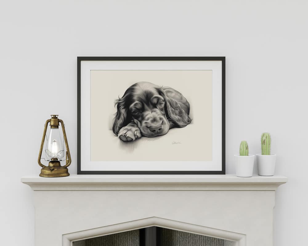 Gordon Setter Portrait Fine Art Print