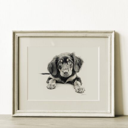 Gordon Setter Portrait Fine Art Print