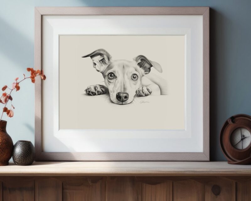 Italian Greyhound Portrait Fine Art Print