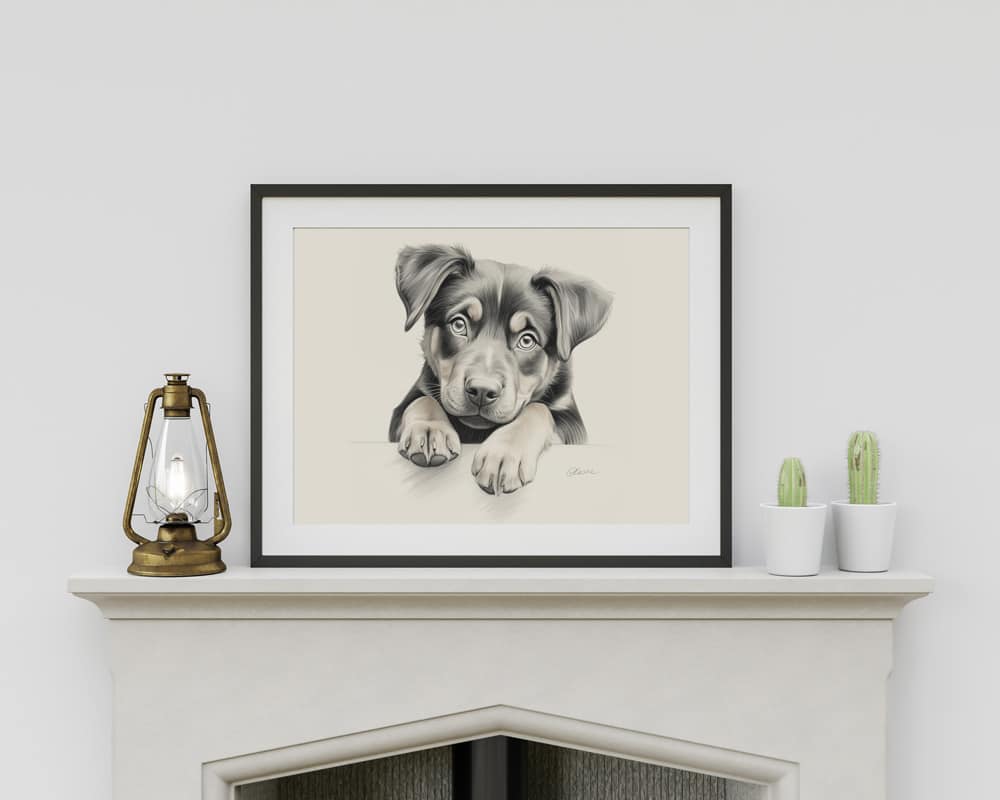 Rottweiler Portrait Fine Art Print