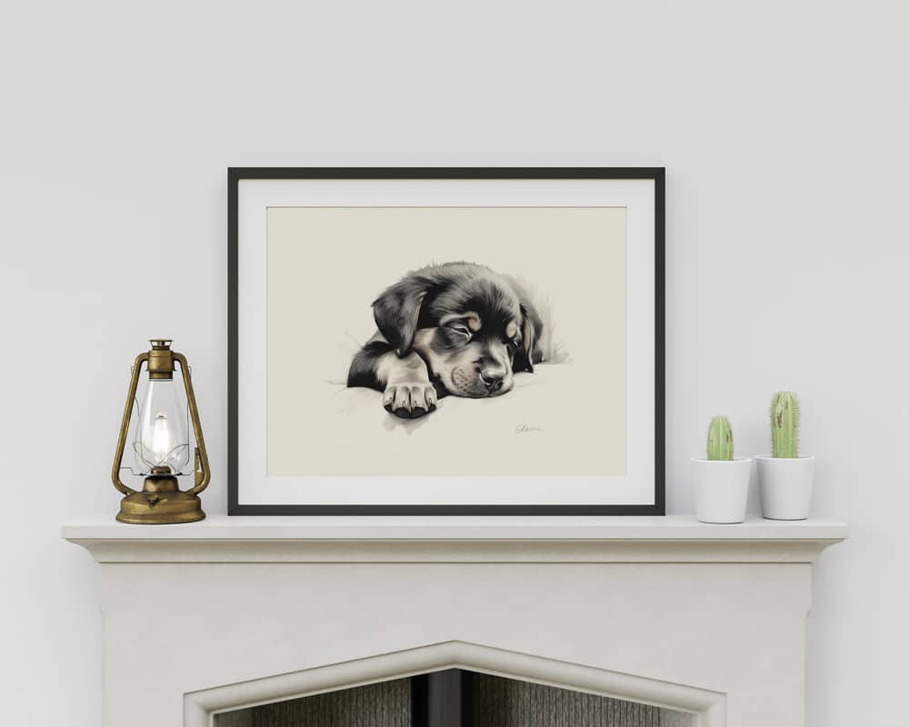 Rottweiler Portrait Fine Art Print