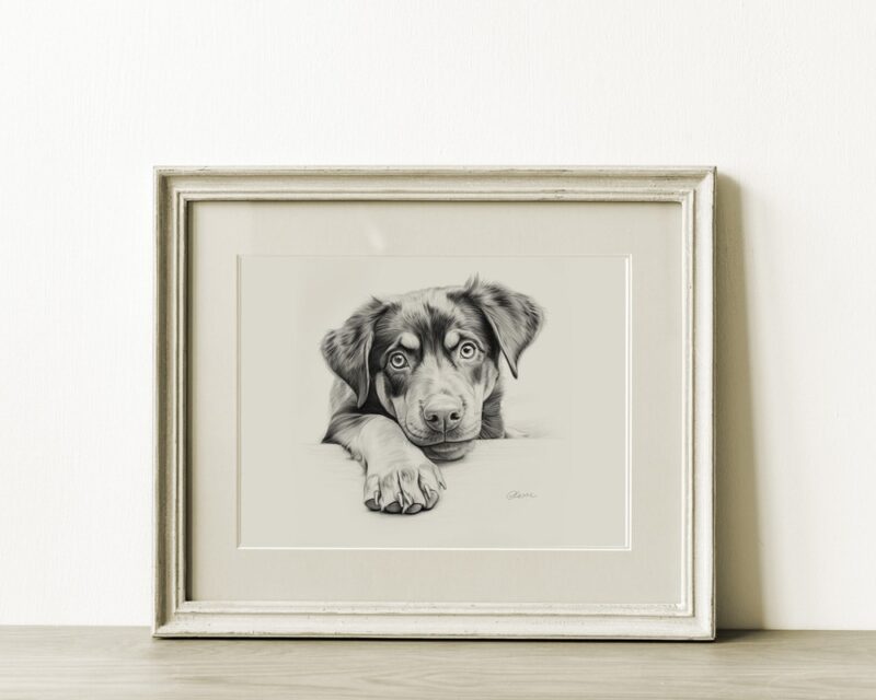 Rottweiler Portrait Fine Art Print