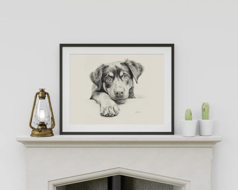 Rottweiler Portrait Fine Art Print