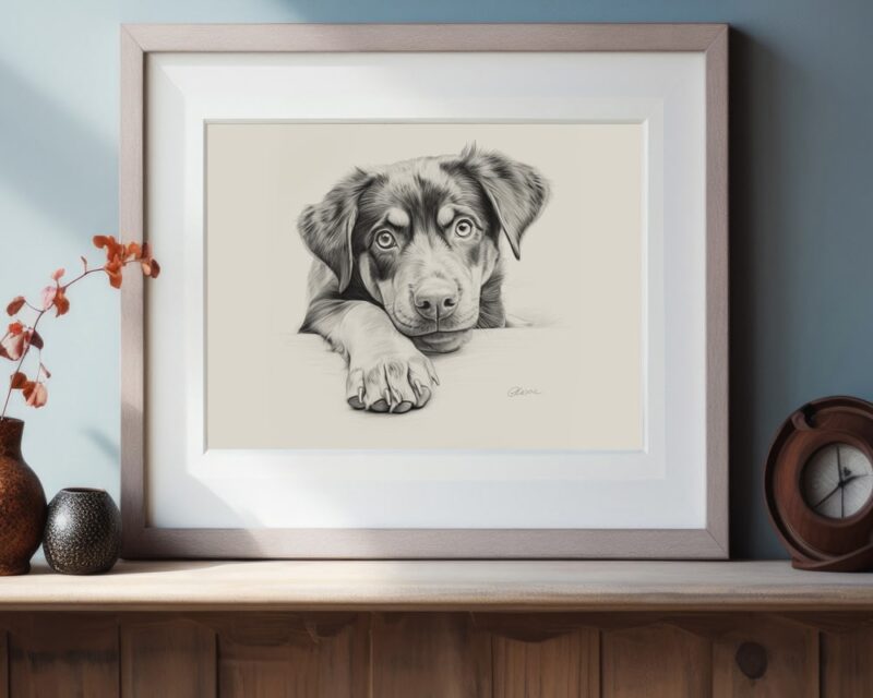 Rottweiler Portrait Fine Art Print