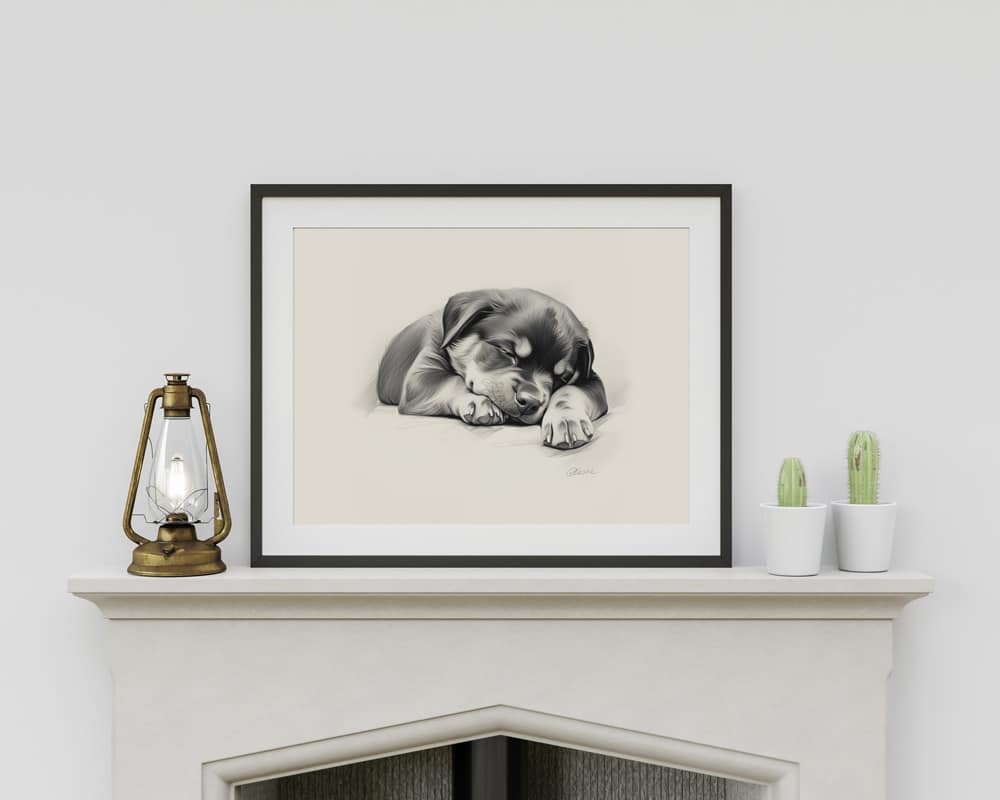 Rottweiler Portrait Fine Art Print