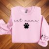 Personalised Cat Mama Sweatshirt with Cat Names on Sleeve