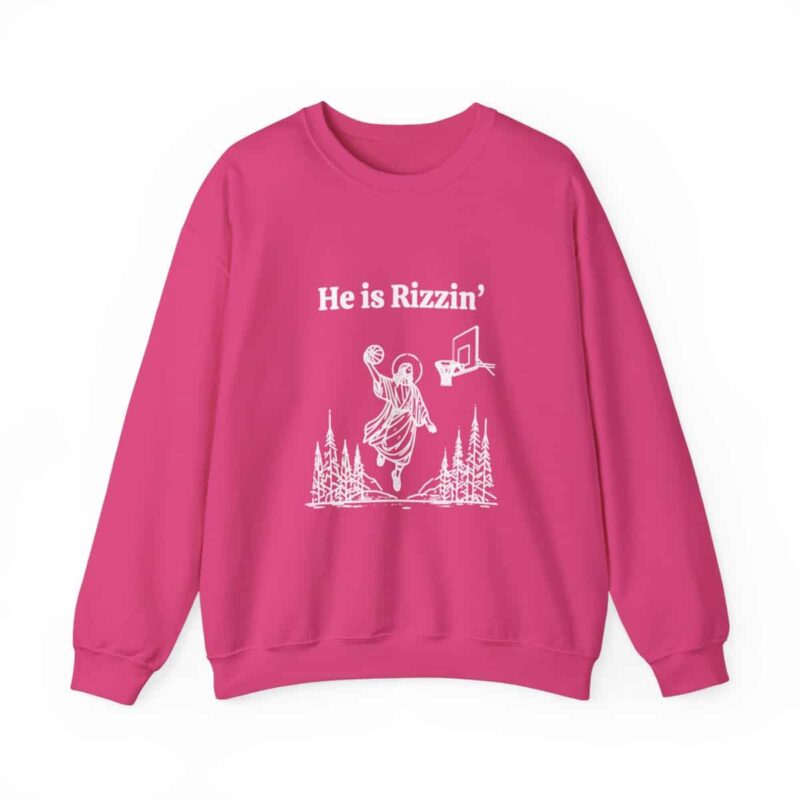 Funny Easter Sweatshirt - Jesus Playing Basketball