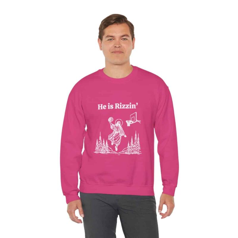 Funny Easter Sweatshirt - Jesus Playing Basketball