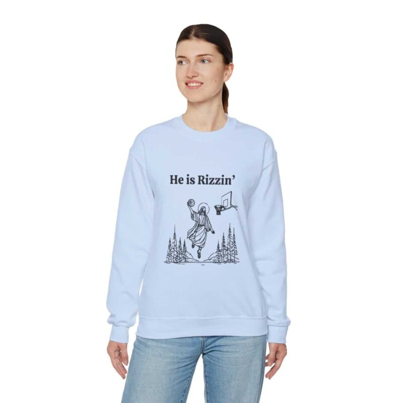 Funny Easter Sweatshirt - Jesus Playing Basketball