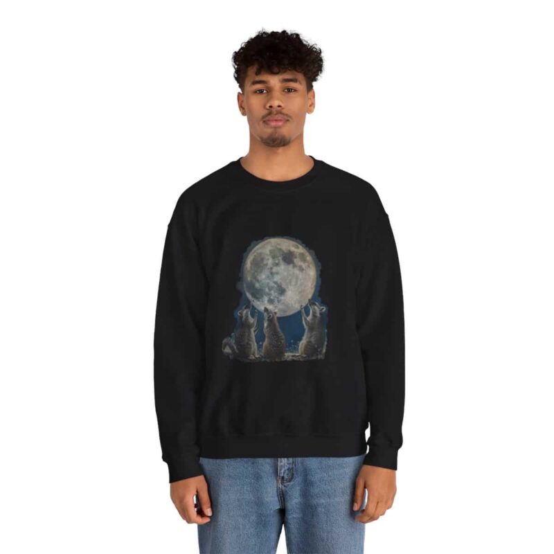 Vintage Funny Raccoon Moon Retro Sweatshirt