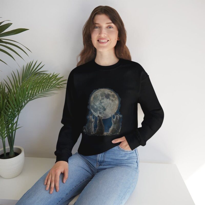 Vintage Funny Raccoon Moon Retro Sweatshirt