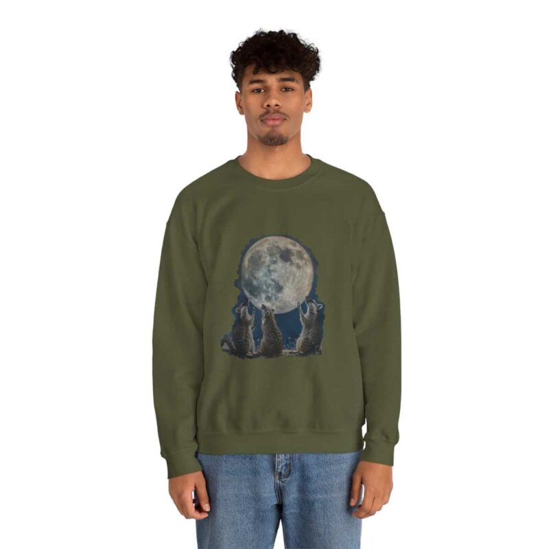 Vintage Funny Raccoon Moon Retro Sweatshirt