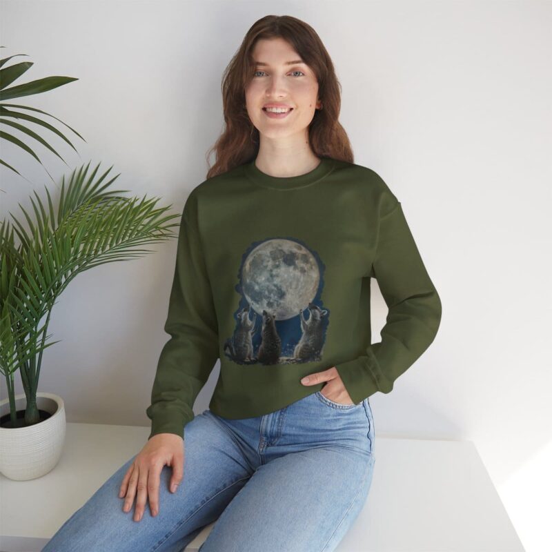 Vintage Funny Raccoon Moon Retro Sweatshirt