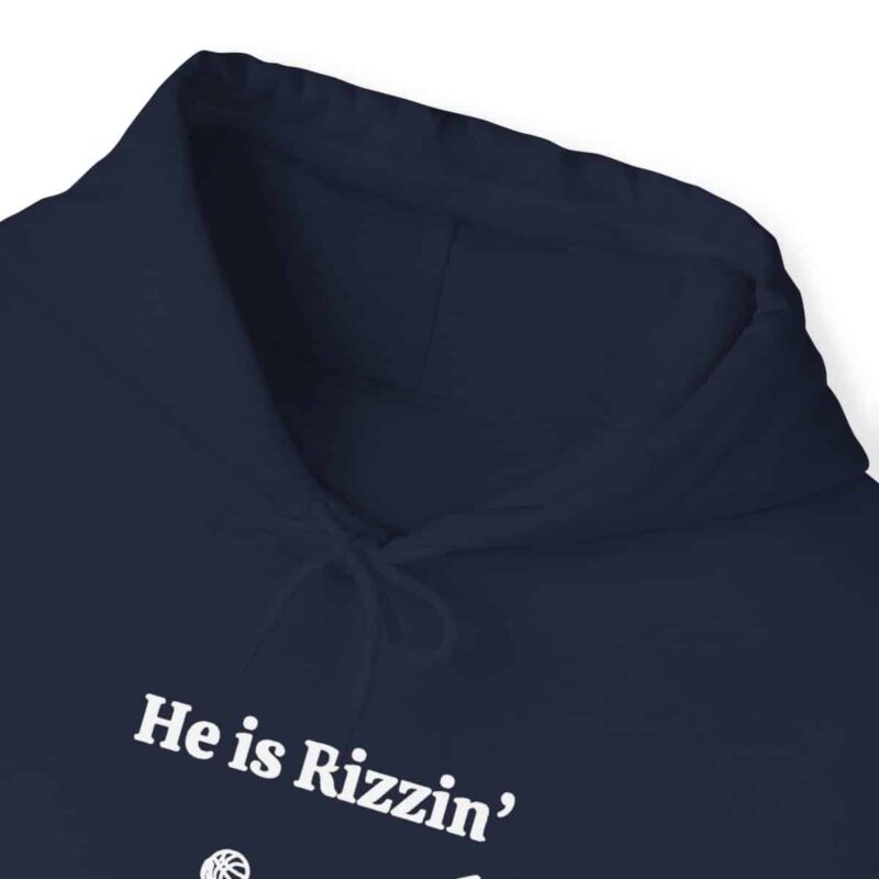 He is Rizzin' Funny Easter Hoodie - Jesus Playing Basketball