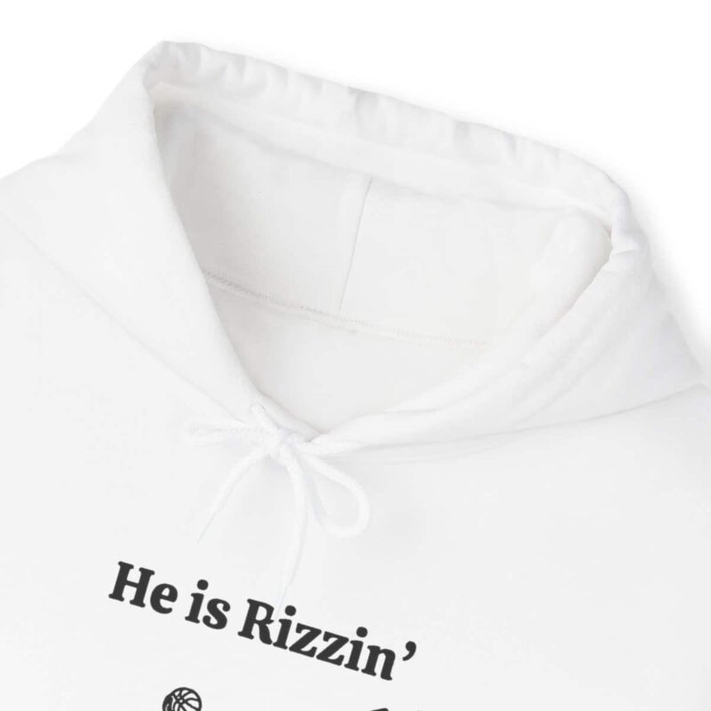 He is Rizzin' Funny Easter Hoodie - Jesus Playing Basketball