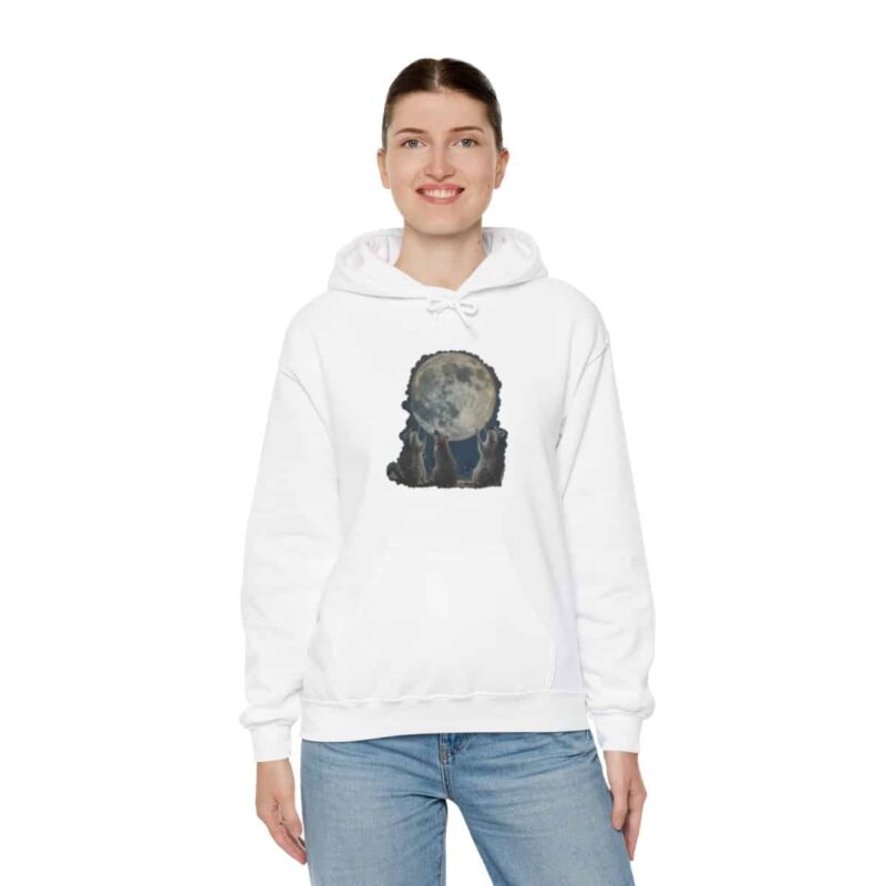 Vintage Retro Raccoon Moon Funny Hoodie