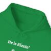 He is Rizzin' Funny Easter Hoodie - Jesus Playing Basketball