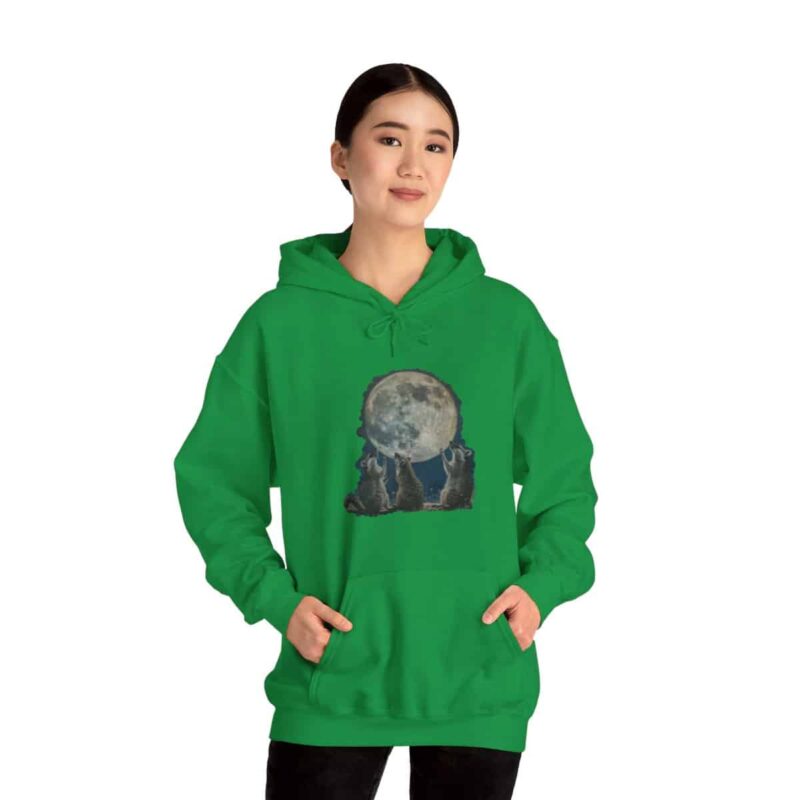 Vintage Retro Raccoon Moon Funny Hoodie