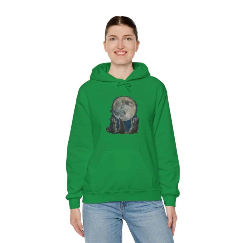 Vintage Retro Raccoon Moon Funny Hoodie