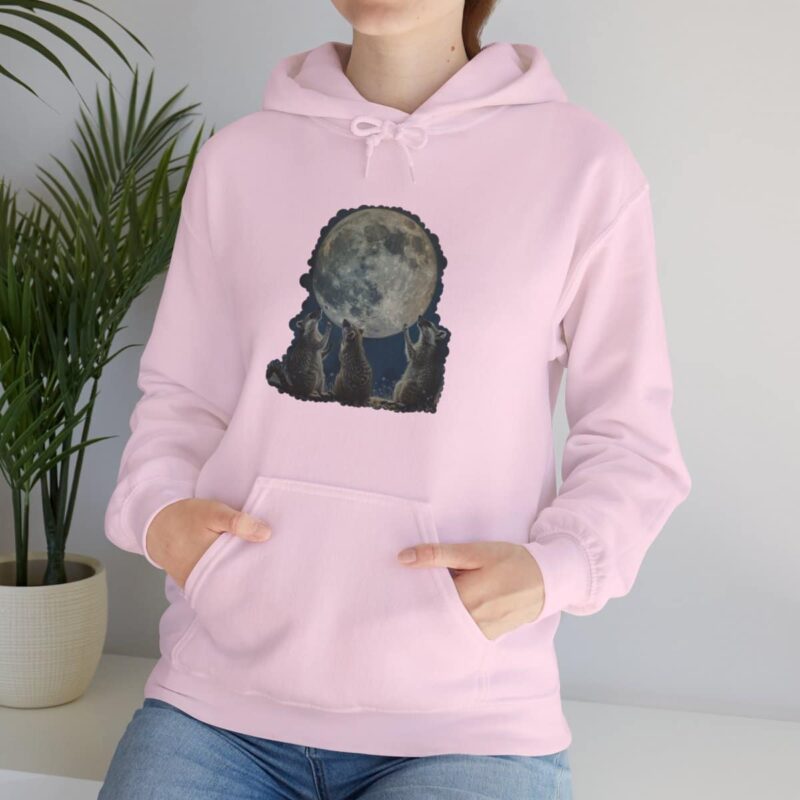 Vintage Retro Raccoon Moon Funny Hoodie