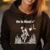 He is Rizzin' Funny Easter Hoodie - Jesus Playing Basketball