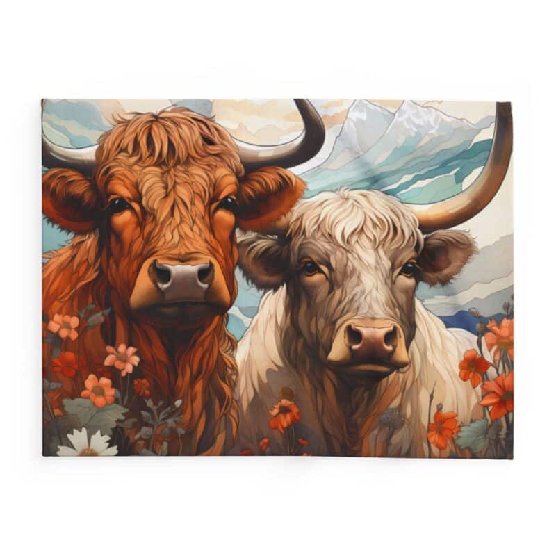 Highland Cows Arctic Fleece Blanket