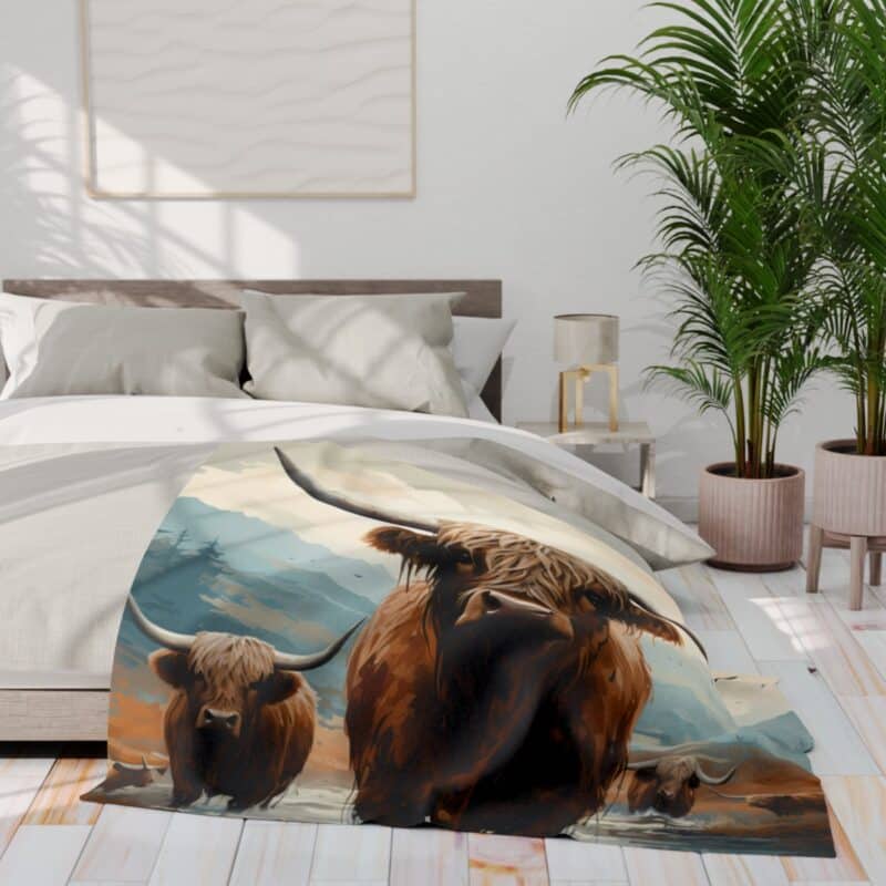 Highland Cows Arctic Fleece Blanket