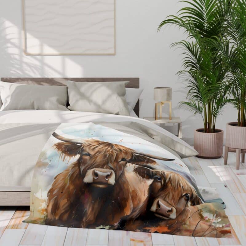 Highland Cows Arctic Fleece Blanket