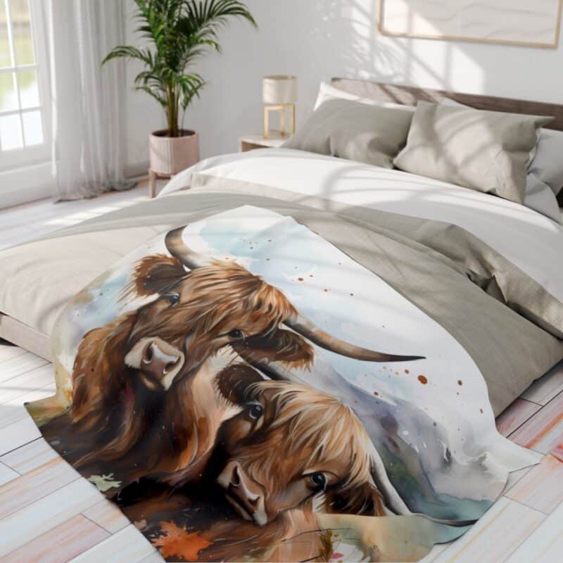 Highland Cows Arctic Fleece Blanket